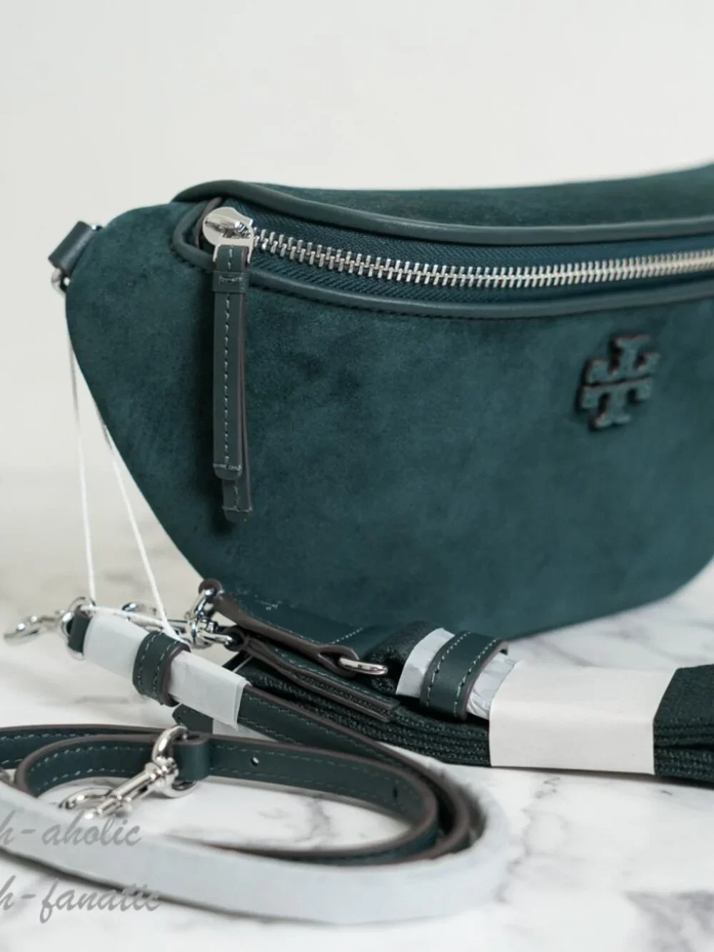 Tory Burch Thea Suede Belt Bag in Warm Teal NWT